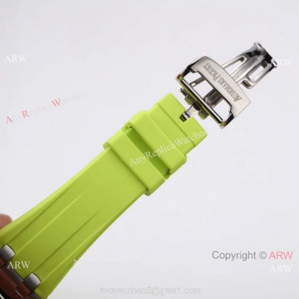 Audemars Piguet Knock off Watches / Women Size / Royal Oak offshore SS Green Dial 8