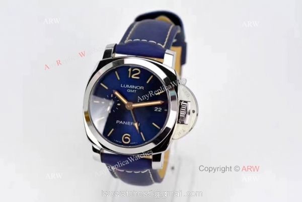 Swiss Replica Panerai Luminor GMT Limited Edition SS Blue Watch PAM 688 8