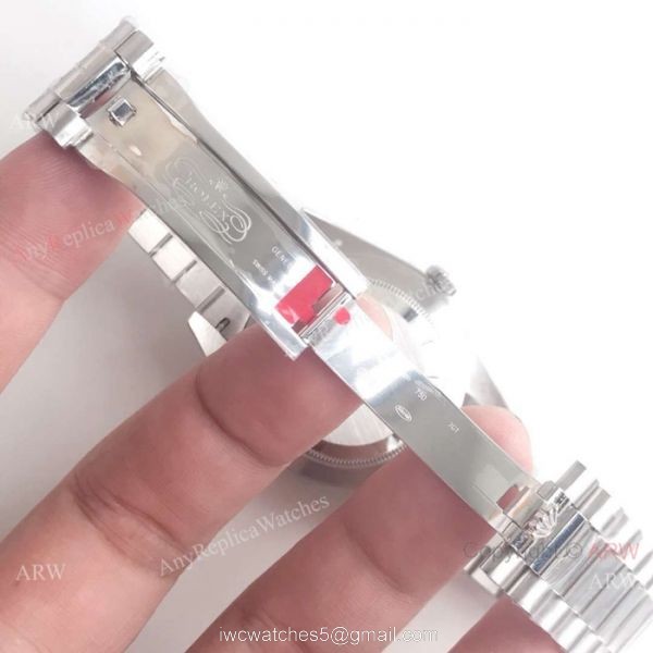 Swiss Grade Rolex Day Date II Ice Out watch Stainless Steel 41mm 8