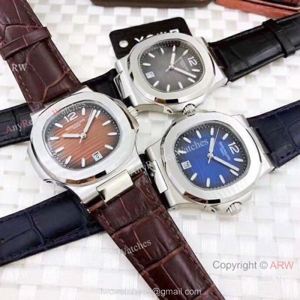 Copy Patek Philippe Automatic Nautilus Wristwatch SS Gray Dial 8