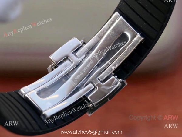 Swiss Replica Patek Philippe 5968A Aquanaut Watch SS Black Chronograph Dial 8
