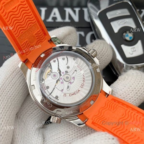 Swiss 8500 Omega Seamaster Copy Watch SS Diamond bezel White MOP Dial 8