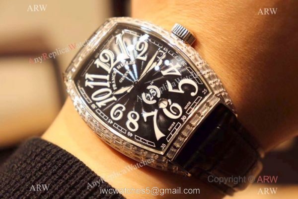 Franck Muller Cintree Curvex Special Edition Replica Watches Diamond Bezel 8