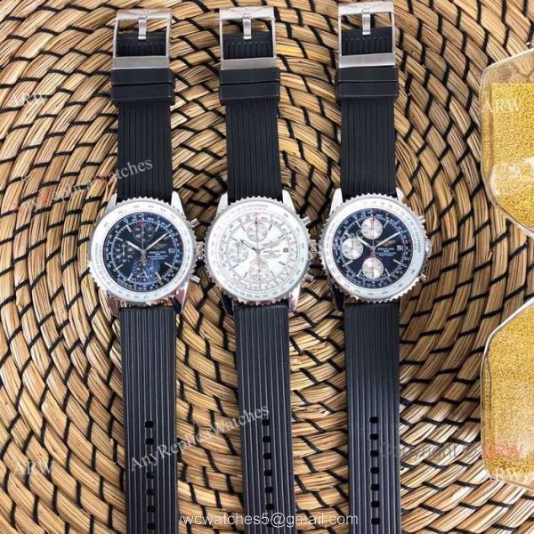 Breitling Navitimer Rubber Strap Edition Speciale Replica Watches White Face 8