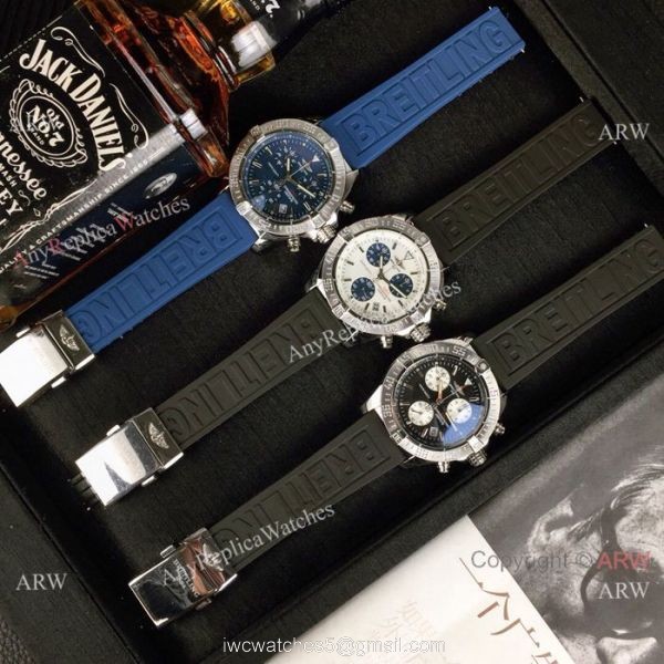 Best Replica Breitling COLT Chronograph Watch Blue Dial Blue Rubber Band 8