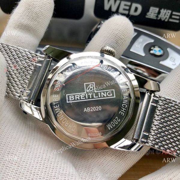 New replica Breitling Superocean Heritage Automatic Watches Blue Bezel White Dial 42mm 8