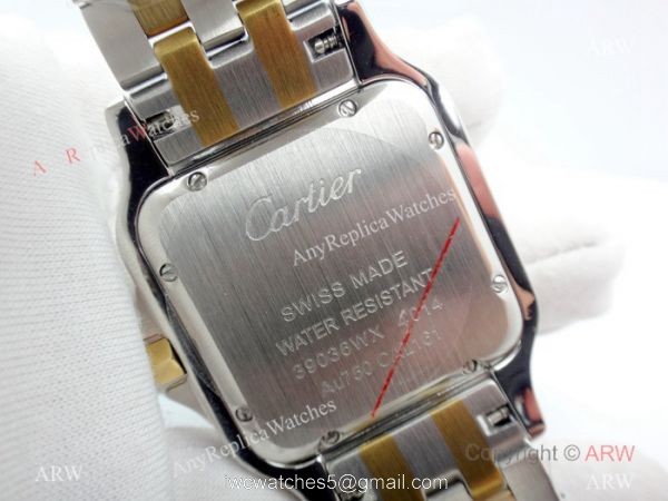 Panthere De Cartier Silver Dial Two Tone Men Watch 38mm 8