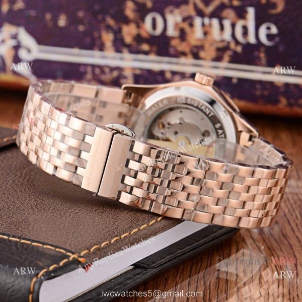 New Style Copy Patek Philippe Moon phase Watch Rose Gold 41mm Case 8