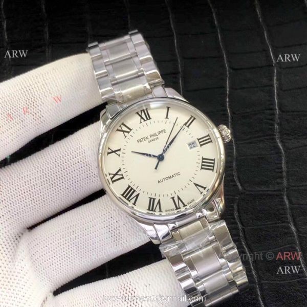 Patek Philippe Calatrava Stianless Steel White Watch New Replica 8