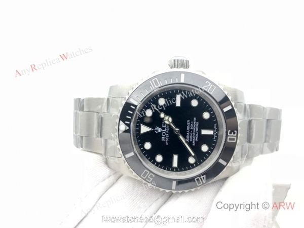 NEW UPGRADED Rolex Submariner NO DATE watch Stainless Steel Black Face 8