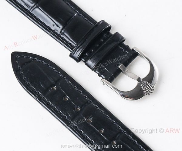 Grade A Replica Rolex Datejust Swiss 8215 Watch SS Black Dial 40mm 8
