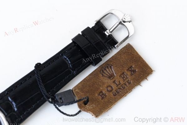 Swiss 3132 Rolex Geneve Cellini Time SS White Dial Watch 8