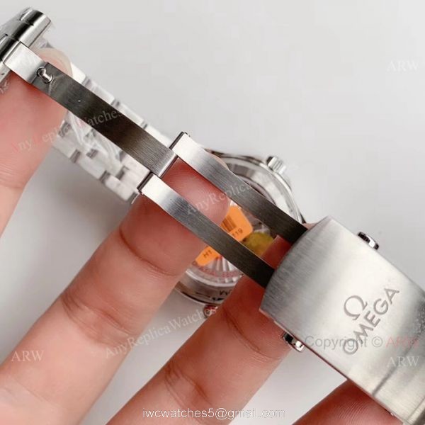 OM Factory Omega Seamaster 300 Replica Watch Stainelss Steel Gray Face Watches 8