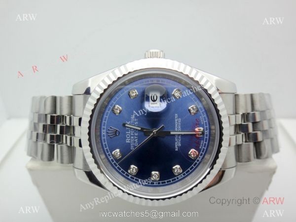 New Copy Oyster Perpetual Rolex Datejust Jubilee Stainless Steel Jubilee Blue Dial 40mm 8