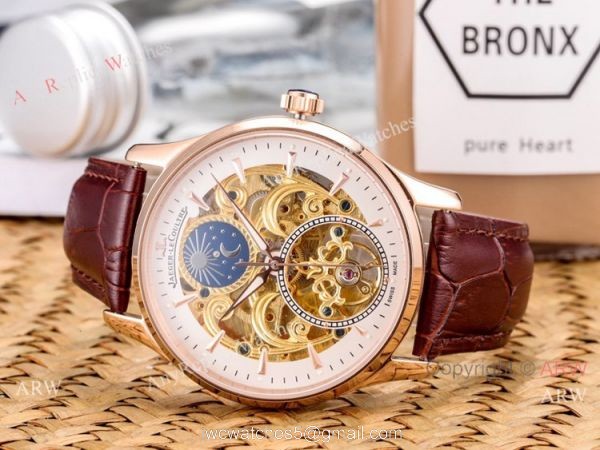 Copy Jaeger-Lecoultre Skeleton Moonphase Watches 43mm 8