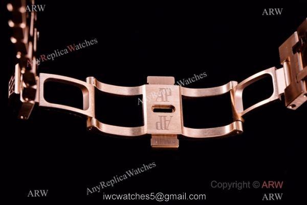 BF Factory Audemars Piguet Royal Oak Blue Dial Rose Gold Replica Watch 8