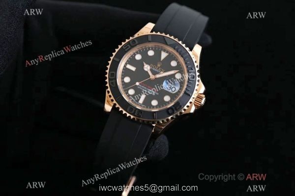 OR Factory ETA2836 Rolex Rose Gold Yachtmaster Replica Watch 116655 8