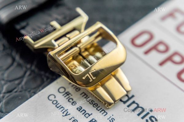 Replica Jaeger LeCoultre Master Ultra Thin Yellow Gold Black Watch Swiss Grade 1 8
