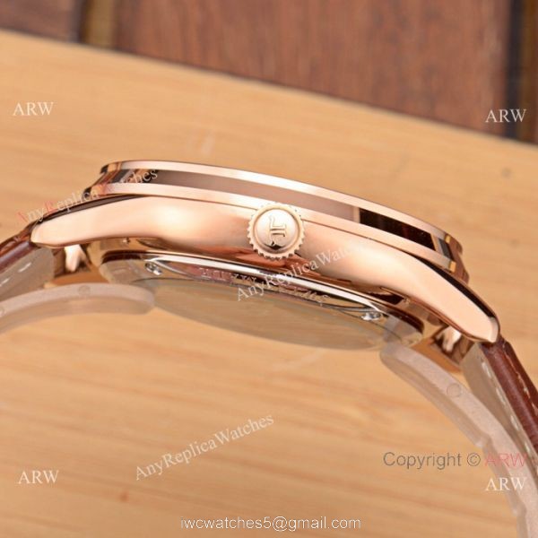 Best Copy Jaeger-LeCoultre Master Rose Gold Silver Face Watch Simple Design 8