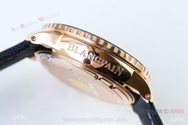 Swiss Grade Blancpain Fifty Fathoms Automatique Rose Gold Watch Best Replica 1:1 8