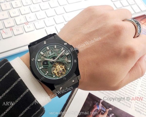 Copy Hublot Tourbillon Skeleton Big Bang Watches 43mm 8