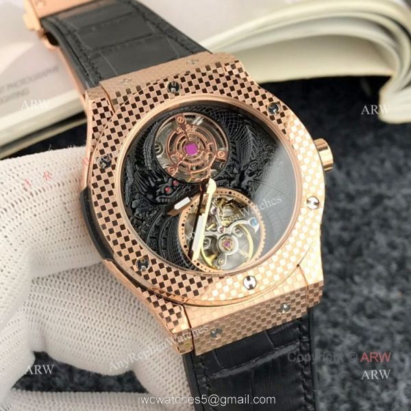High Quality Hublot Classic Fusion Tourbillon Men Watch Rose Gold 8