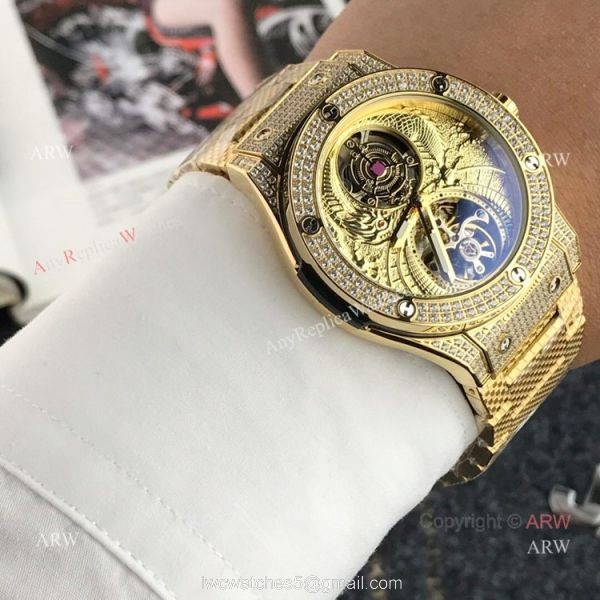 Best Hublot Classic Fusion Tourbillon Iced Out Watch Hublot Knock off 8