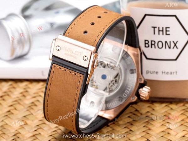2019 Replica Hublot Big Bang Sang Bleu Iced Out Rose Gold Watches 8
