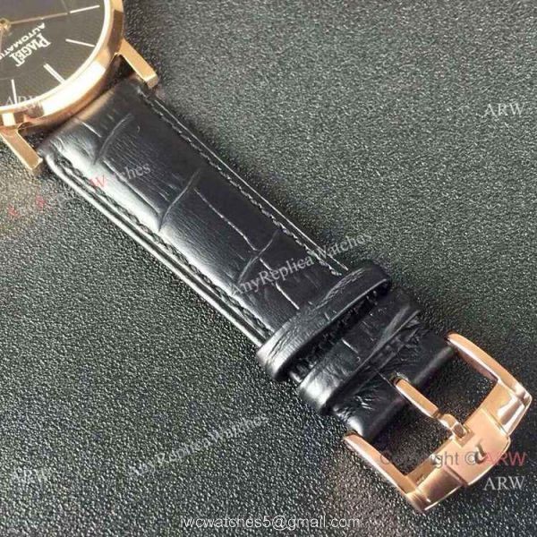 1 1 Swiss Replica Piaget Altiplano 9015 Rose Gold Black Dial Watch 8