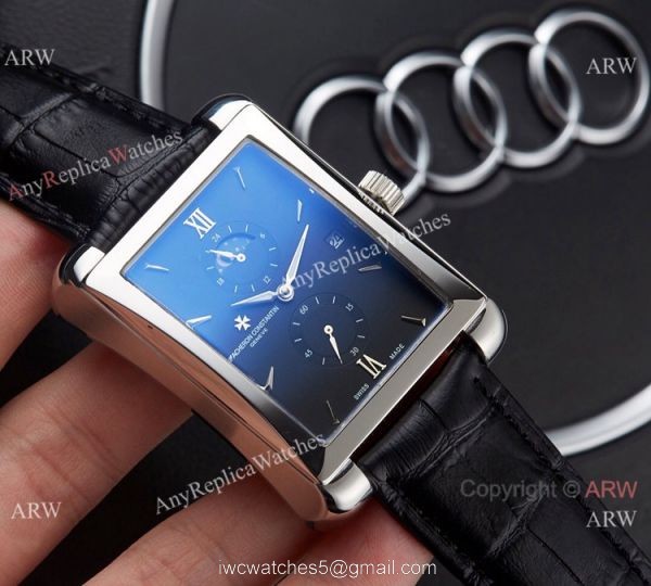 Clone Vacheron Constantin Moonphase Watch Rose Gold Brown Leather Strap 8