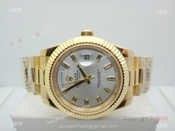 Replica Rolex Presidential Diamond Day-Date 40mm Yellow Gold Watch 8