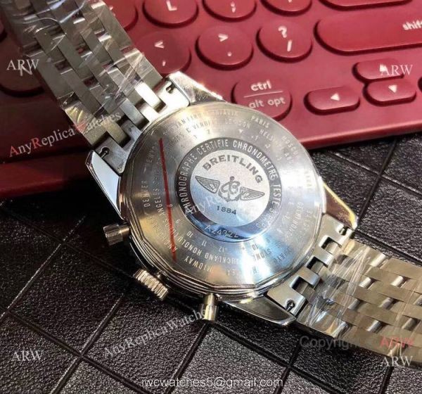 Copy Breitling Navitimer world GMT 45mm Watches Stainless Steel White Face 8