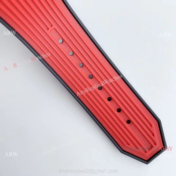 Swiss Grade Copy Hublot Spirit of Big Bang Tourbillon Carbon Watch Red Rubber Strap 8
