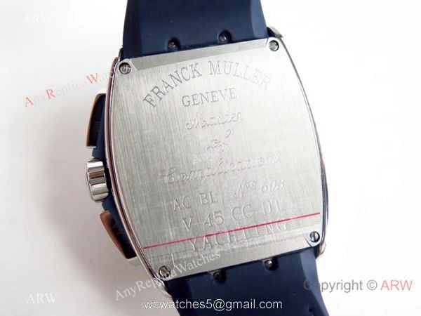 Super Clone Franck Muller Vanguard Yachting 7750 Blue Dial Watch 2019 Replica 8