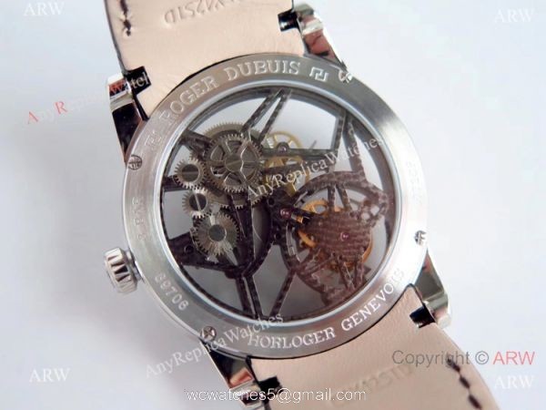 BBR Factory Roger Dubuis Excalibur Rose Gold Skeleton Tourbillon SS Watch 8