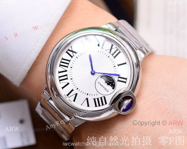 Replica Cartier Ballon Bleu de Moon phase 43mm Watch Automatic 8