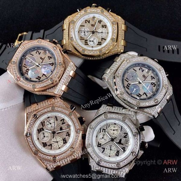 Copy Audemars Piguet Ice Royal Oak offshore Limited Edition Rubber Strap Watches 8