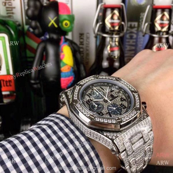 Buy Royal Oak Offshore Limited Edition AP Iced Out Replica Watch 8