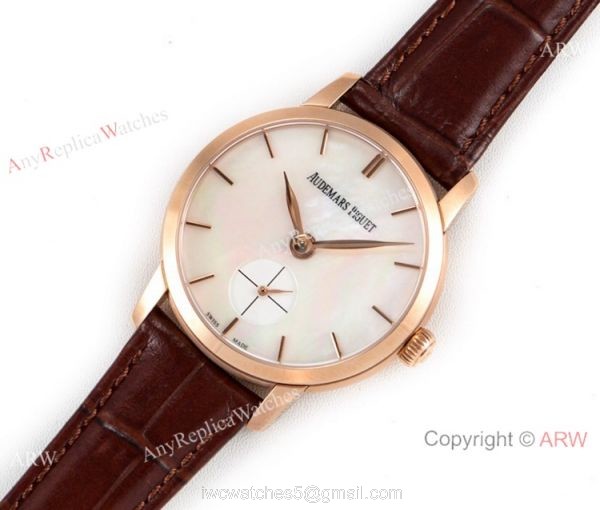 GBF Replica Audemars Piguet Jules Audemars Cal.3090 Watch Rose Gold White MOP Dial 8