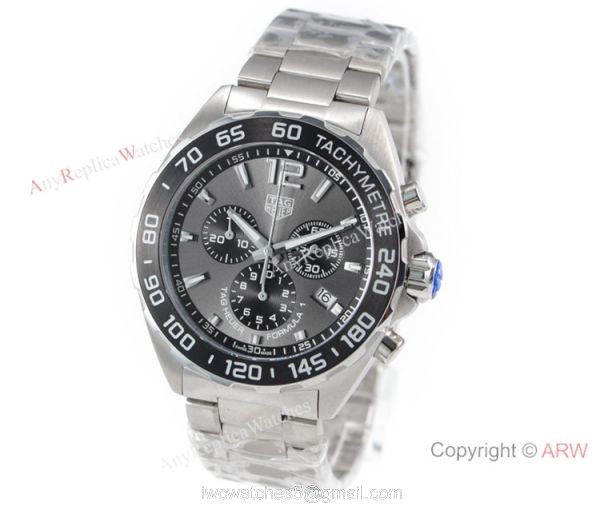 Swiss Replica Tag Heuer Formula 1 Quartz Chronograph Watch SS Grey Dial 8
