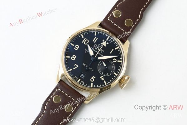 Swiss Grade 1 Replica IWC Big Pilots Heritage IW501005 Gold Watch 8