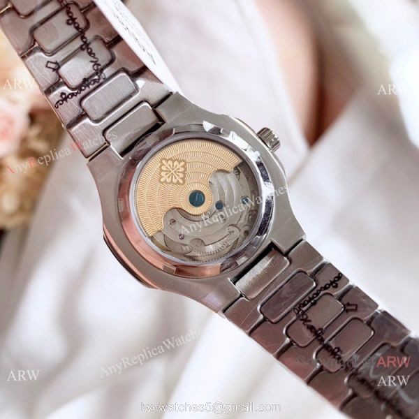 New Copy Patek Philippe Nautilus Womens 34mm Watch with Blue Tourbillon Dial 8