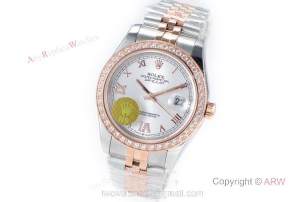 1:1 Rolex Datejust II Copy Watch Two Tone Rose Gold Silver Dial 8