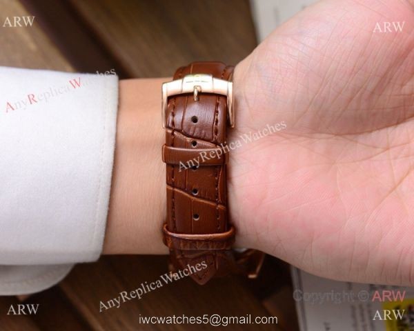 Buy Replica Omega Grand Complications Watches SS Brown Leather Strap 8