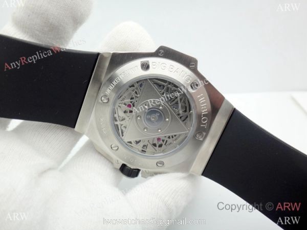 2019 Replica Hublot Big Bang Sang Bleu II Watches Stainless Steel Skeleton Dial 8