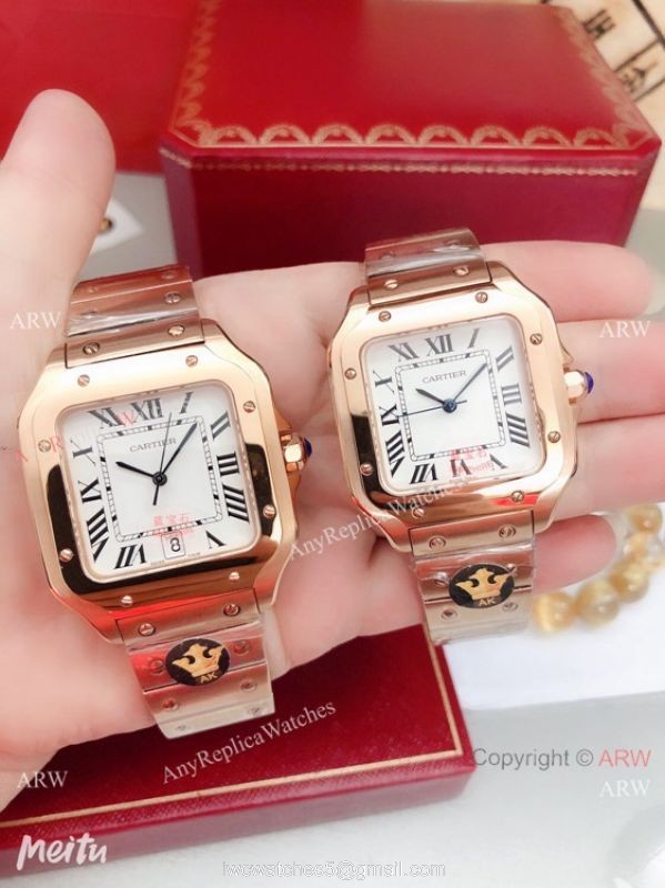 New Replica Cartier Santos de All Gold Watch 39mm or 35mm 8