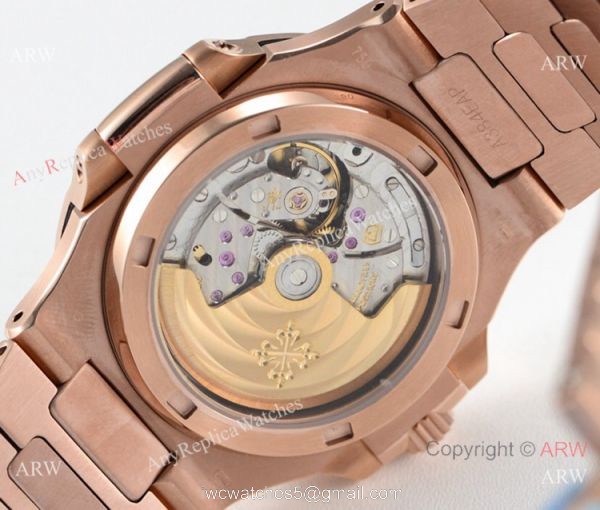 (OE)Swiss Copy Patek Philippe Nautilus 5713g Brown Dial Diamond Watch 40mm 8