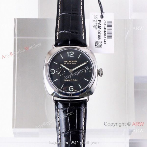 (VS) Swiss Copy Panerai Radiomir Black Seal 3 Days Automatic Watch Black Dial 8