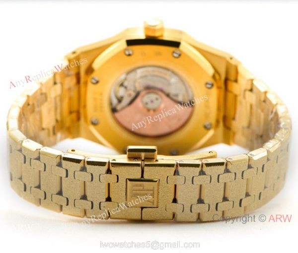 N9 Factory Audemars Piguet Royal Oak Frosted Gold Swiss 3120 Watch w-Diamond 8