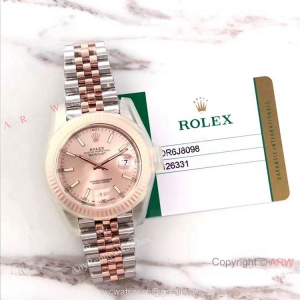 EW Factory 2 Tone Rose Gold Rolex Datejust II 126331 Watch Swiss Replica 8